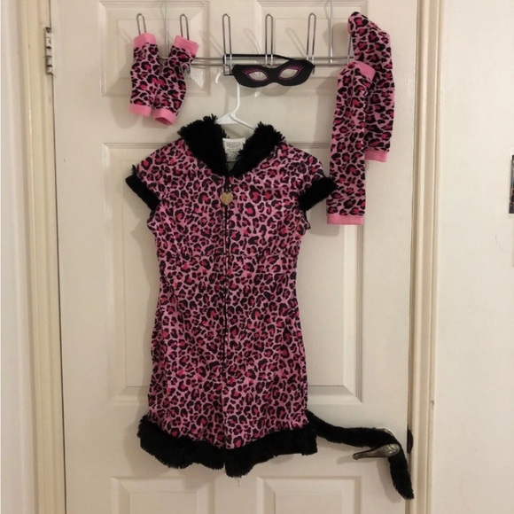 Pink Cheetah Girl Leopard Kids Costume - Picture 1 of 4